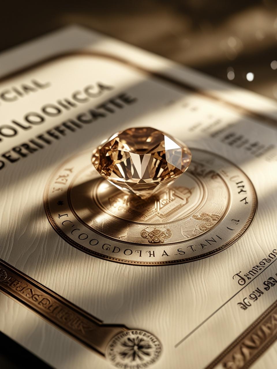 Certificat gemmologique officiel pour une pierre précieuse Certificat gemmologique officiel pour une pierre précieuse